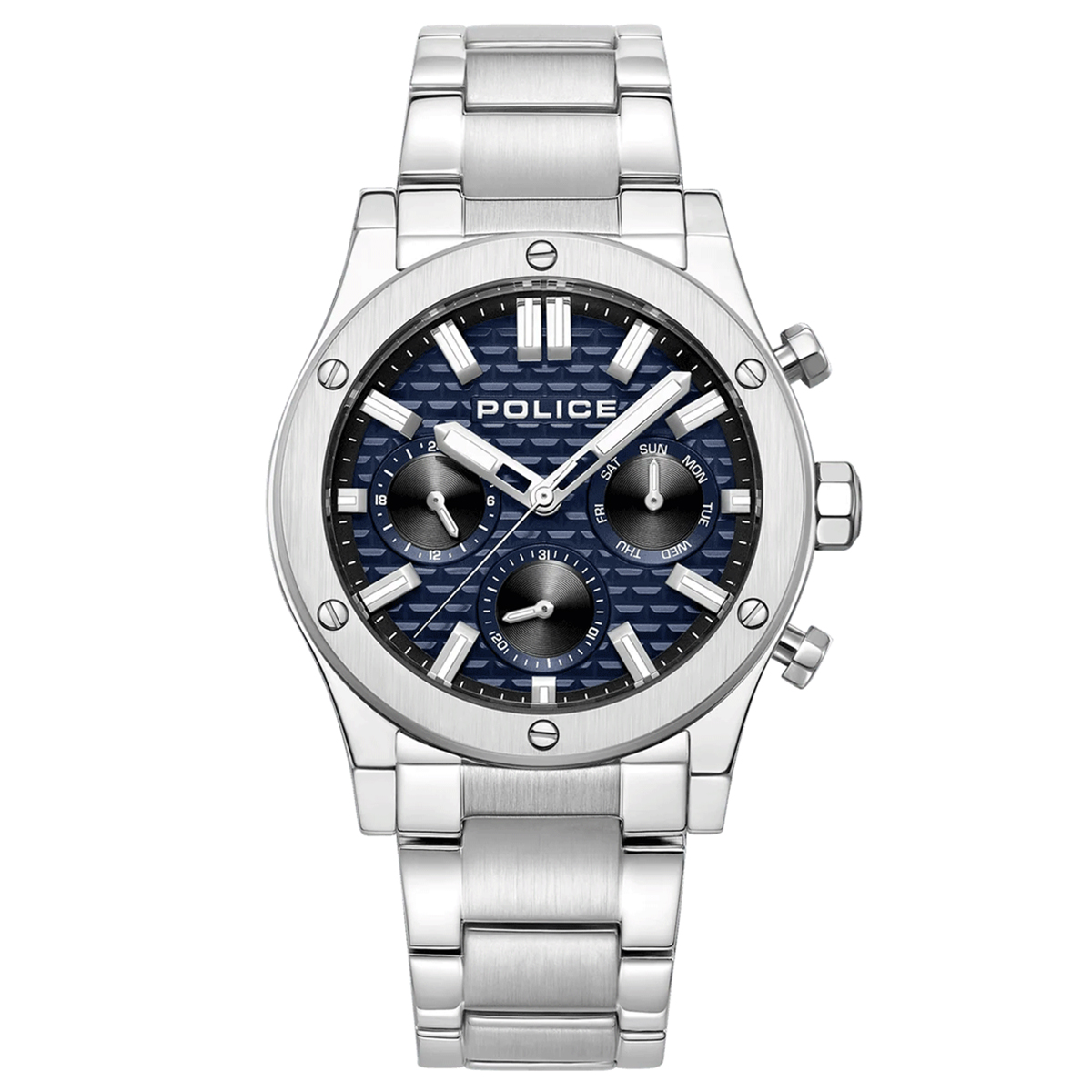 MONTRE POLICE HOMME M.FONCTION ACIER